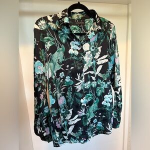 Banana Republic Floral Button Up Blouse Small